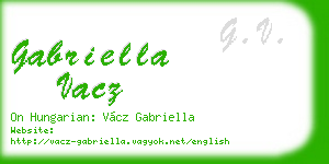 gabriella vacz business card